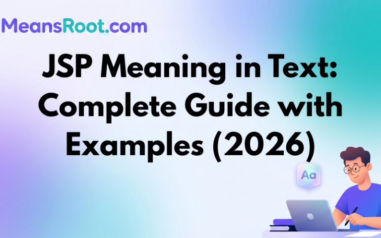 JSP Meaning in Text