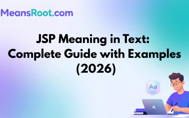 JSP Meaning in Text