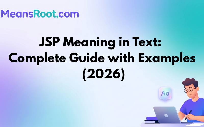 JSP Meaning in Text
