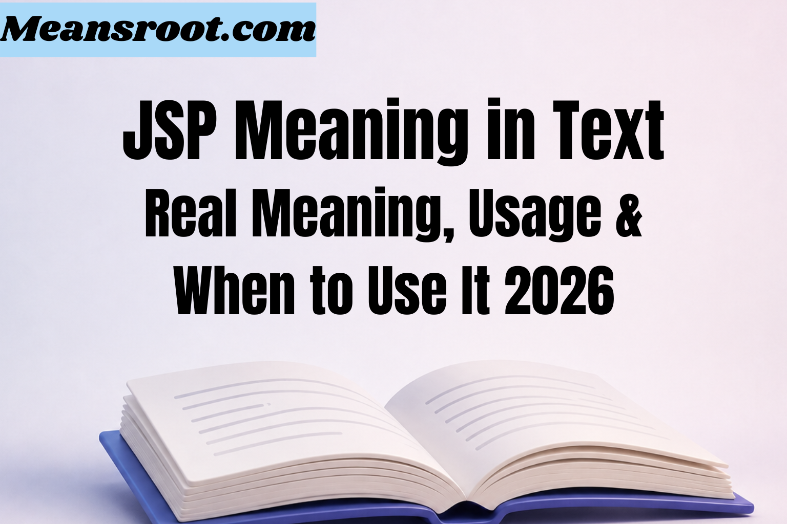 JSP Meaning in Text