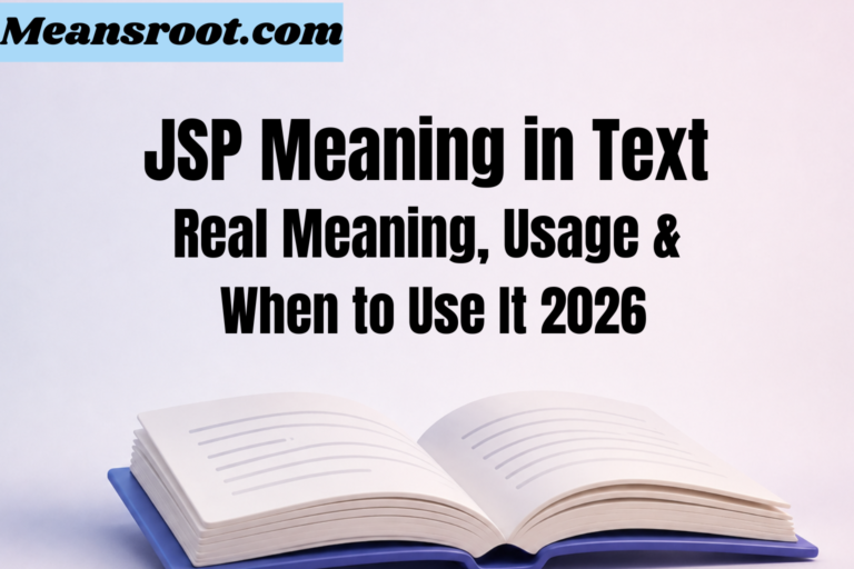 JSP Meaning in Text