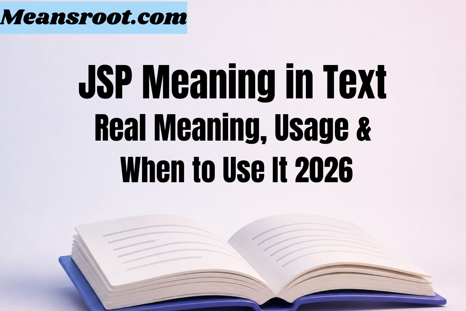 JSP Meaning in Text