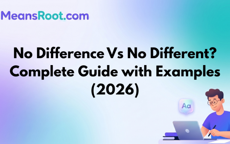 No Difference Vs No Different