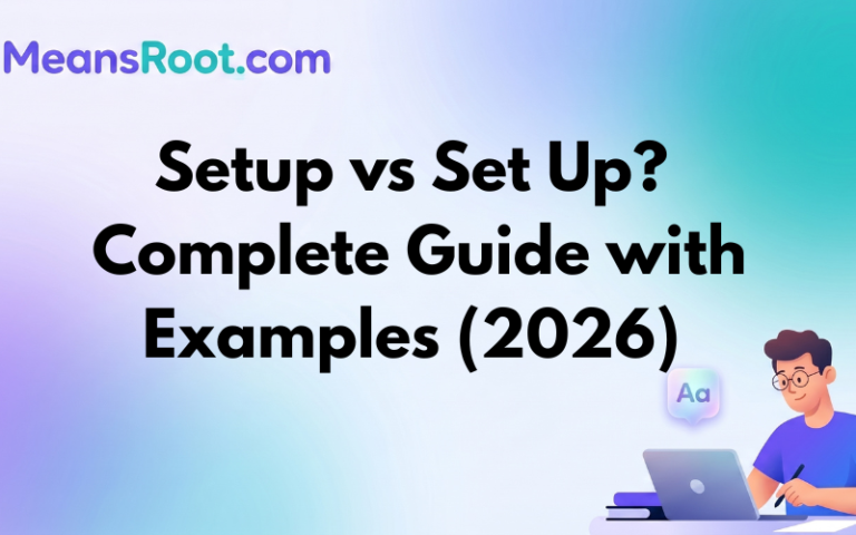 Setup vs Set Up